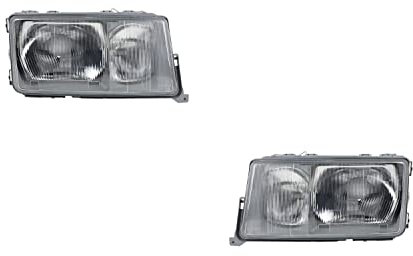 Johns, Scheinwerfer Satz passend für Mercedes W201 Scheinwerfer 10/82-08/93 H4/H3 Set links & rechts