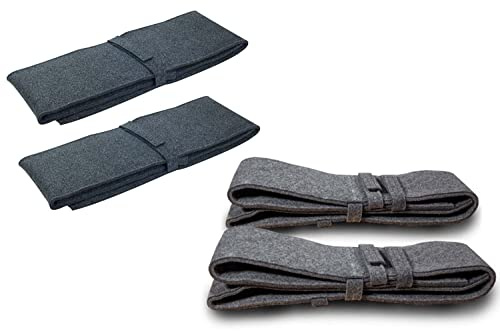 Sensalux Bierbankauflage + Rückenpolster 4er Set 120cm Grau-Grau
