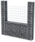 WIFESE Panier de Gabion en Forme de U Acier Galvanisé 160x20x150 cm Argenté Cadre à Gabion Matériaux Durables Mur en Gabion Décoration de Jardin Extérieur Mur de Soutènement Cage de Gabion