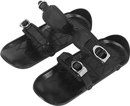 Mini-Ski-Skates, Kurze, Dünne Skating-Ski, Zur Befestigung an Skistiefeln, Winterschuhe Outdoor-Skifahren, Schwarz, Einheitsgröße