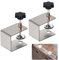 2PCS Tiger Clamp, Universal Heavy Duty C-Clamp Base Stand, Stainless Steel, Silver