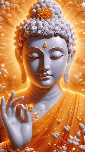 ARTGOTO Diamond Painting Carré Adulte Grand Format,Peinture Diamant XXL 40x70cm Bouddha Zen A,Broderie Diamant Painting Kit Complet Adulte Grand Format,Grande Taille Pour la Décoration