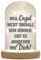 WB wohn trends LED-Glaskuppel, Weil Engel Nicht überall Sein können, 16,5x11cm, Glasglocke mit LED-Licht und Holz-Fuß LED-Laterne LED-Lampe mit Text Spruch