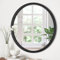 JJUUYOU Miroir mural rond noir vintage avec cadre en bois pour salon, chambre à coucher, toilettes, dortoir, noir