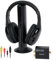 Wireless TV Headphones, Wireless Headphones for TV Watching with Transmitter Base, Wireless TV Headset with FM Radio Monitor Function for Seniors, Support RCA, AUX, Optic and Coaxial Audio Out Port