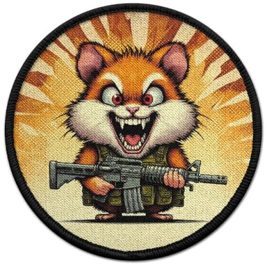 Patch Psycho Hamster Comic Cartoon verrückter 9cm#44728