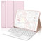 IVEOPPE Teclado para iPad 6/5 generacion 9.7/Air 2/Air 1/Pro 9.7 con Touchpad,Funda Teclado Trackpad Español Ñ QWERTY Bluetooth Desmontable para iPad 2018, Rosa