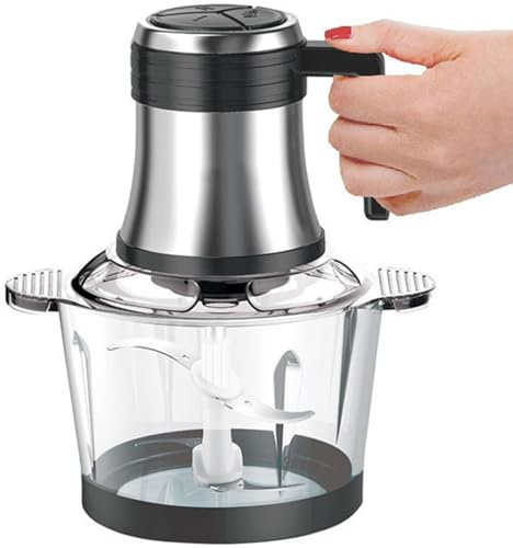 Electric Meat Grinder, 800W High Power, 3L Glass Bowl, Double-Layer Four-Blade, Multi-Speed Adjustment, Suitable for Meat, Vegetables, and More