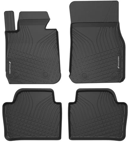 WALSER Premium Fussmatten Auto für BMW 3 (F30, F80) 11/2011-10/2018, BMW 3 Touring (F31) 07/2012-06/2019, 100% passgenaue Gummimatten Auto - Made in EU, robuste Fußmatten Auto, Auto Fußmatten