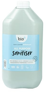 Bio-D All Purpose Sanitiser | 5 Litre Refill | Kills 99.9% of Bacteria | Natural Citrus Orange Essential Oil Scent | Antibacterial Multi Purpose Surface Cleaner | Vegan & Cruelty Free | UK Made
