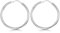 Amberta® 925 Sterling Silber Edle Ringe mit Scharnierbügel – Kleine runde Creolen Ohrringe - Durchmesse: 7 10 15 20 25 35 45 55 mm (25mm)