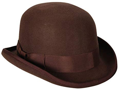 Wollfilz Melone braun, Kopfweite 59, Hut 20er Jahre Fasching Bowler Hat Hut Steampunk