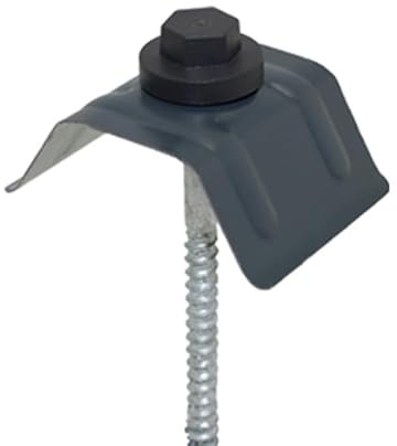 Kit de 50 fixations pour bac acier 1045 (vis L 100 x diam 6 mm) Gris anthracite RAL 7016