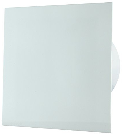 MKK - 18434-009 - Badlüfter Wohnraumlüfter Ventilator Wandlüfter Front wechselbar Ø 100 mm Ø 125 mm Nachlauf mit Einschaltverzögerung Ø 100 mm KUNSTSTOFF - weiß glanz