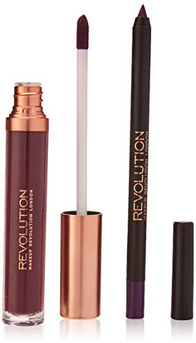 MAKEUP REVOLUTION Retro Luxe Matte Lip Kit Royal, 2 Stück