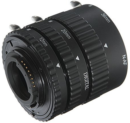 FOTGA 12 mm + 20 mm + 36 mm Makro-AF-Autofokus-Verlängerungsrohr-Set für Nikon D4S D4 Df D3 D3X D3S D800 D700 D610 D600 D500 D300S D100 D7100 D7000 D5300 D5300 5000 D3400 D3200 D90 D80 DSLR-Kameras