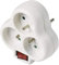 Erard - Domino 3 x 16 A Dreieck (2 Pole + Ohr) + Schalter - 728360
