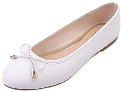 Feversole Women's Fashion Round Toe Ballet Flat,Ballerina a Punta Tonda per Donna