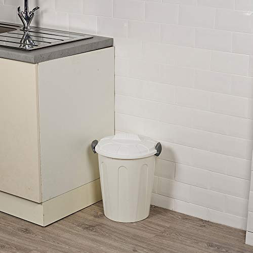 URBNLIVING 23 Or 40 Litters Disposal Rubbish Garbage Kitchen Bin Removable Lids (23 Liters, White)