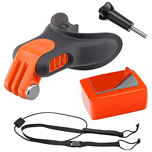 Roexboz Kit de support de bouche pour caméra de sport se connecte à l'artefact de la bouée de surf - Convient pour 9/8/7/6/5/4/3+/3/2/1, Xiaoyi, Coyote, DJI Osmo.
