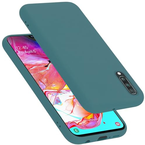 Cadorabo Hülle kompatibel mit Samsung Galaxy A70 / A70s Hülle Silikon Handyhülle für Galaxy A70 / A70s Case aus flüssigem Silikon- Kratzfeste und stoßfeste dünne TPU Schutzhülle - Liquid GRÜN