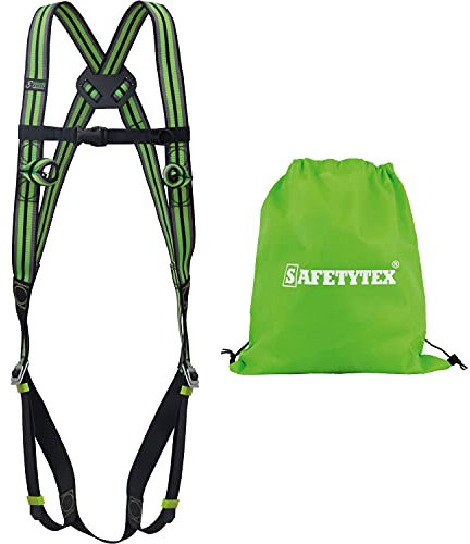 Safetytex Auffanggurt/Haltegurt - Fallschutz DIN EN 361 - Bandfalldämpfer 45 mm Gurtbreite - Auffangseil Universalgröße - Absturzsicherung Höhenarbeit - Halteseil Gerüstbau