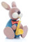 Kunsthandwerk Ullrich Osterhase sitzend mit Saxophon Höhe 9cm NEU Osterfigur Holzhase