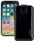 Suncase ECHT Leder Tasche kompatibel mit iPhone 13 (6.1) mit ZUSÄTZLICHER Transparent Hülle | Schale | Silikon Bumper Handytasche (mit Rückzugsfunktion und Magnetverschluss) in schwarz