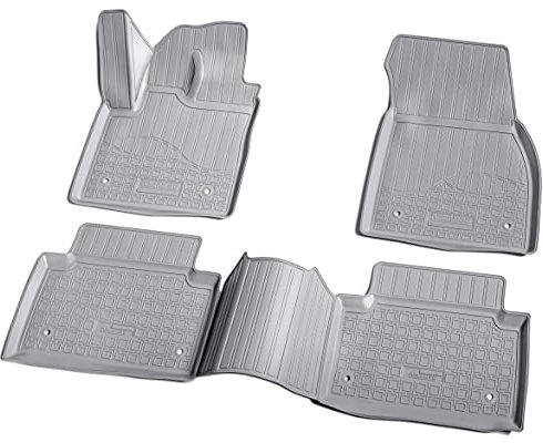 Recambo 3D Gummi Fußmatten kompatibel für Range Rover Evoque | L551 | ab 2019 | Auto Gummimatten | Passgenau | mit Rand | grau