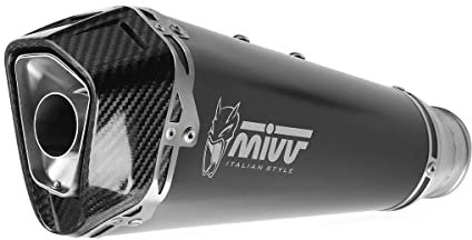 MIVV SLIP-ON STANDARD DELTA RACE Edelstahl schwarz kompatibel mit TRIUMPH STREET TRIPLE R/S/RS 765 ccm ab Bj. 17