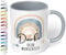 True Statements Tasse - Regenbogen mit Wunschtext Danke - personalisiert mit deinem Text Innen Grau