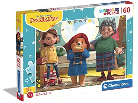 Clementoni - 26113 - Supercolor Puzzle Paddington - Puzzle Mit 60 Teile - Puzzle Für Kinder Ab 5 Jahren, Made In Italy