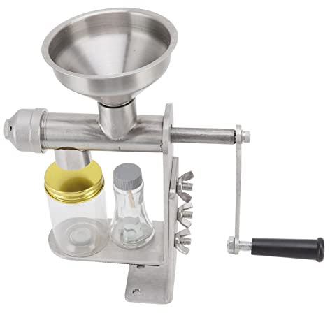 Oil Press Machine Household Small Stainless Steel Manual Hand Crank Hot Cold Oil Press Maker for Peanut Sesame Rapeseed Oil Principle