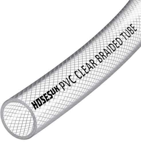 ap automotive Luft- und Wasserschlauch, PVC, geflochten, 16 mm, transparent, 2 m