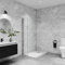 AICA paroi de douche à l'italienne pivotante 45x200cm paroi de douche retour pivotant mural en verre 8mm anticalcaire, profilé en alu chromé