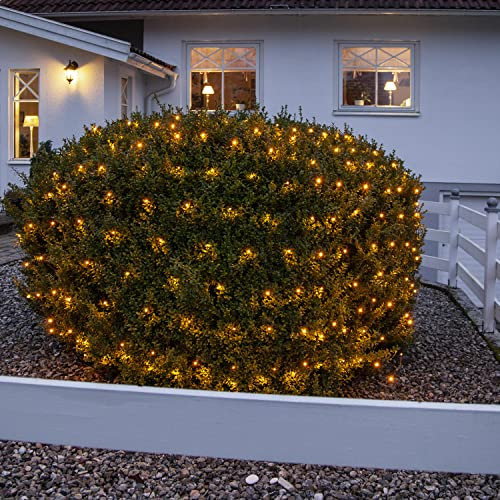 MARELIDA LED Lichternetz - GOLDEN LED Serie - 160 ultra warmweiße LED - 2m x 2m - schwarzes Kabel - für Außen