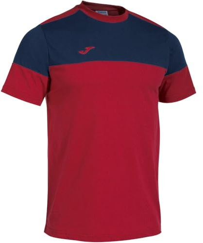 Joma Kurzarmshirt Mann Crew V rot Marineblau