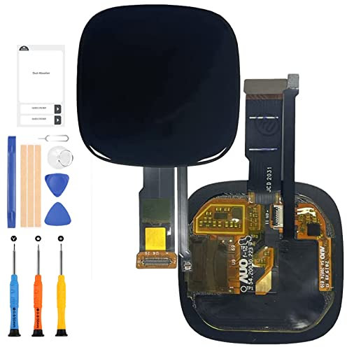 Pantalla LCD para reloj inteligente Fitbit Sense, digitalizador de pantalla táctil LCD con cable NFC, piezas de reparación y herramientas (negro)