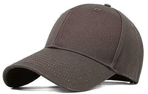 Bakicey Baseball Cap Unisex Sonnenhut Damen Baumwolle Mützen Erwachsenen Hip Hop Baseboard Baseballkappe Verstellbar Herren Kappe (Kaffeefarbe), 56-59