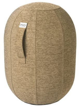 VLUV® KAPSUL STOV Balance-Kapsel [Atmungsaktiv mit Tragegriff und Wegrollschutz] Waschbarer Stoffbezug | Ergonomischer Hocker | Schreibtischhocker | Wackelhocker | Sitzball Büro Ergonomisch
