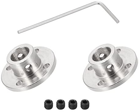 DMiotech 2pz 11mm Flangia Giunto Connettore Rigido Guida Albero Supporto Accoppiatore Albero Giunto con M2 Esagonale Chiave e Viti per Fai-da-Te RC Modello Motori