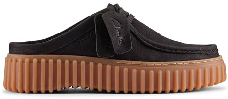 CLARKS Unisex Torhill Mule Shoes, Black Nubuck, 41 EU