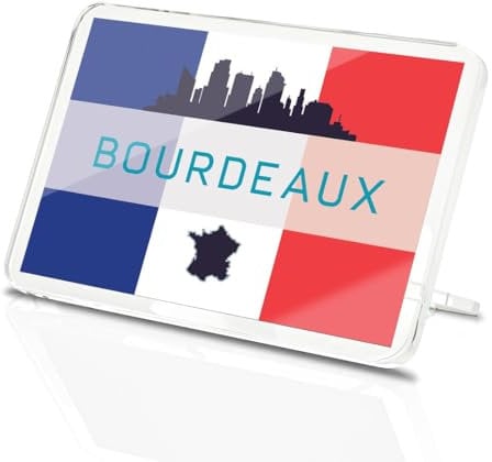 Classic Rectangle Magnet with Stand - Bourdeaux France French City European - Fridge Locker Office Whiteboard Toolbox #59914