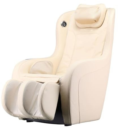 NRG Wellness Massagestuhl Excellent mit Wärmefunktion - 3D Elektrischer Massagestuhl Shiatsu - 3 Automatische Programme - Damen und Herren Massagestuhl Kompakt - Eingebautes Bedienfeld (Weiß)