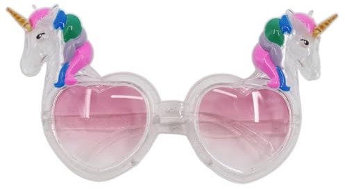 HDKEAN Einhörner Herz Brille Einhörner Brille Niedlich Cartoon Einhörner Brille Einhörner Thema Party Zubehör für Erwachsene Kinder Einhörner Herz Brille