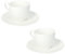 BRANDANI Set 2 Pezzi Tazza Tazzina caffè 100ml Bianco Porcellana