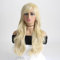 PORSMEER Perücke Prinzessin Damen Mädchen,Langes Blond Perücken für Frauen Karneval Kostüm Party,Lange Locken Welle Perücken,Natur Hitzebeständige Kunstfaser Perücken Täglich Cosplay