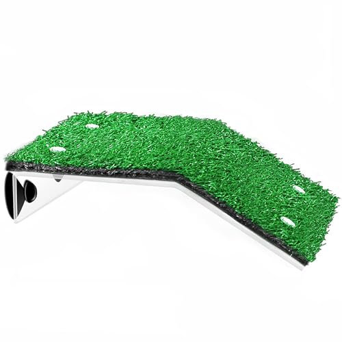 HOORayeah Schildkröten Sonnenplattform - 4.6 X 2.8 X 1,3 Zoll Schildkröten Sonnenplattform - simulierte Rasenrampe Schildkrötenrampe mit Sauger - Reptilien, Schildkröten, Frösche Schildkröten