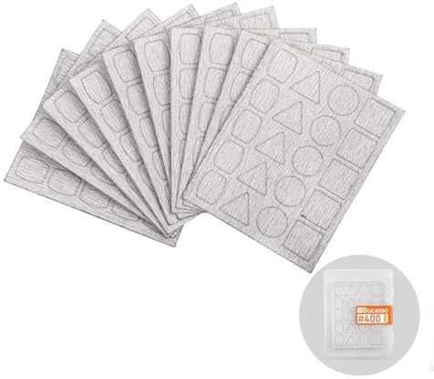 Bucasso Papier de verre pour ponceuse à stylo PLH-1000, PLH-2000, 180 grains, 10 pièces avec chaque 20 tampons (400)