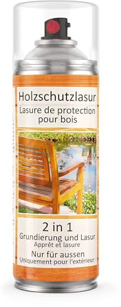 COLORS Holzschutzlasur Spray - 400ml Spraydose - UV und wetterfest, für Aussenbereich mit Schutz vor Feuchtigkeit - Kiefer